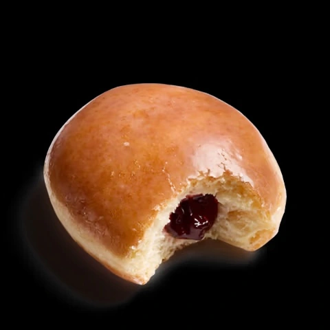 Raspberry-filled doughnut